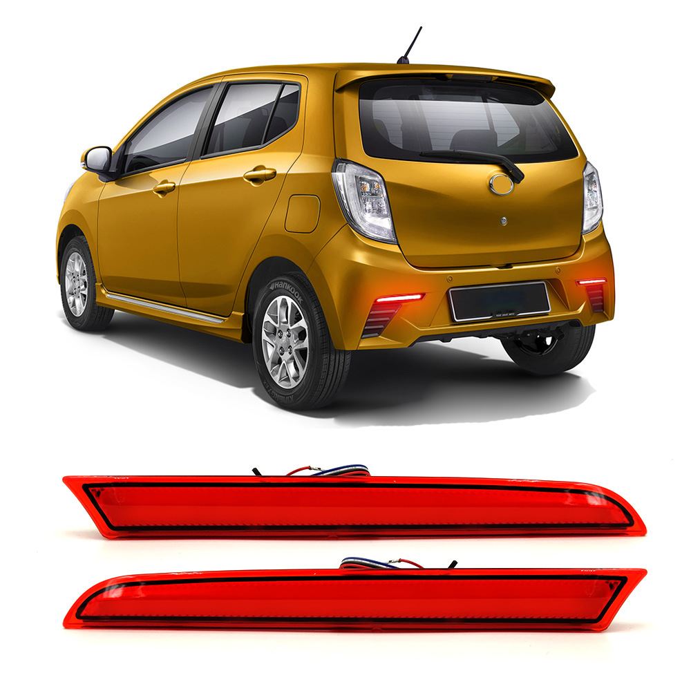 适用Axia Myvi 1.3后杠灯改装LED后保险杠带刹车尾灯加装 饰品/流行首饰/时尚饰品新 摆件 原图主图