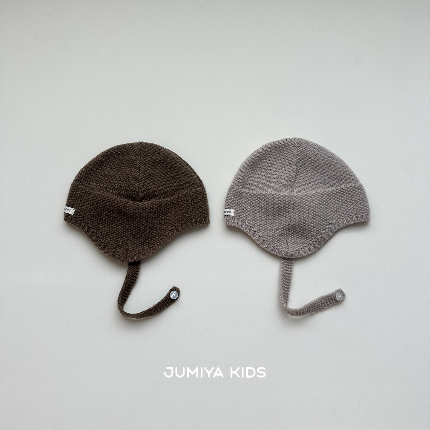 韩国同款~婴儿护耳帽春秋季薄款针织包头帽子婴幼儿宝宝保暖胎帽