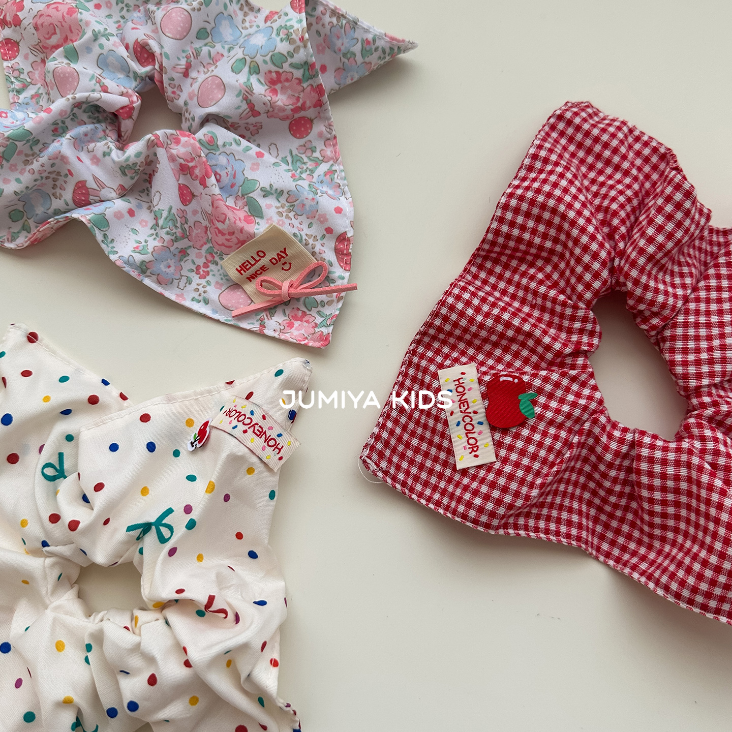 可爱韩版ins儿童发圈方巾发绳