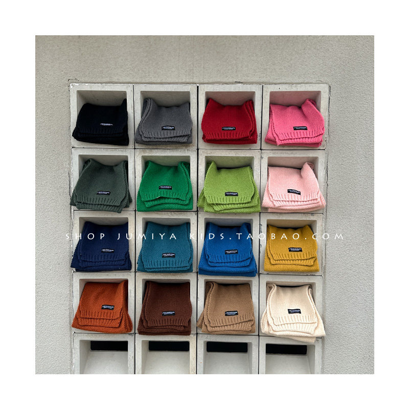 17色入~韩国小平板儿童围巾纯色冬季保暖男女童搭配简约针织围脖,童装/婴儿装/亲子装,围巾,淘宝优惠券,粉丝福利购,淘宝优惠卷