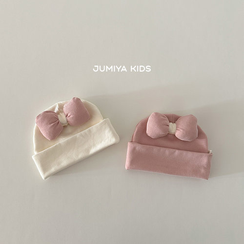 可爱蝴蝶结婴儿柔软胎帽