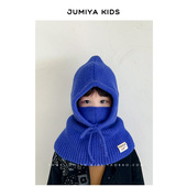 入冬B备 宝宝帽子围脖一体口罩秋冬季 儿童防风护耳套头护脖披肩帽