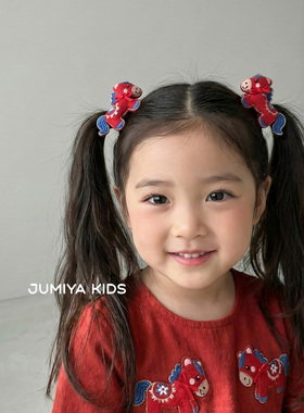 新年小马女宝宝马年红色发绳发饰不伤发婴儿发圈儿童新年头绳头饰