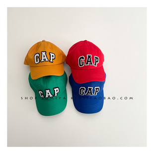 ins韩国宝宝鸭舌帽字母CAP儿童帽子休闲男孩棒球帽女童 日常穿搭