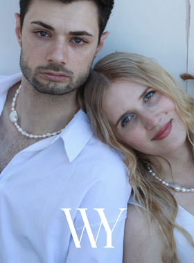 WY时尚情侣款天然海水大溪地异形巴洛克珍珠项链男轻奢时尚甜酷风