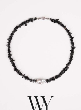 WY金运石拼天然巴洛克珍珠男女同款情侣ins风百搭项链