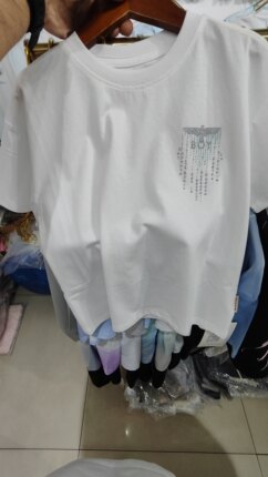 男童短袖T恤贴钻boy翅膀儿童洋气时髦夏季休闲T衫上衣中大童夏装