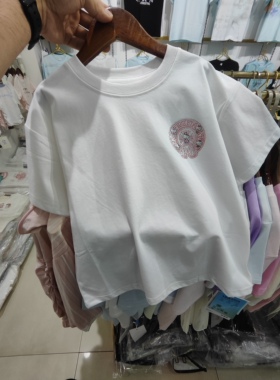 女童短袖T恤新夏装儿童洋气卡通上衣镶钻抗菌韩版童装HelloKitty