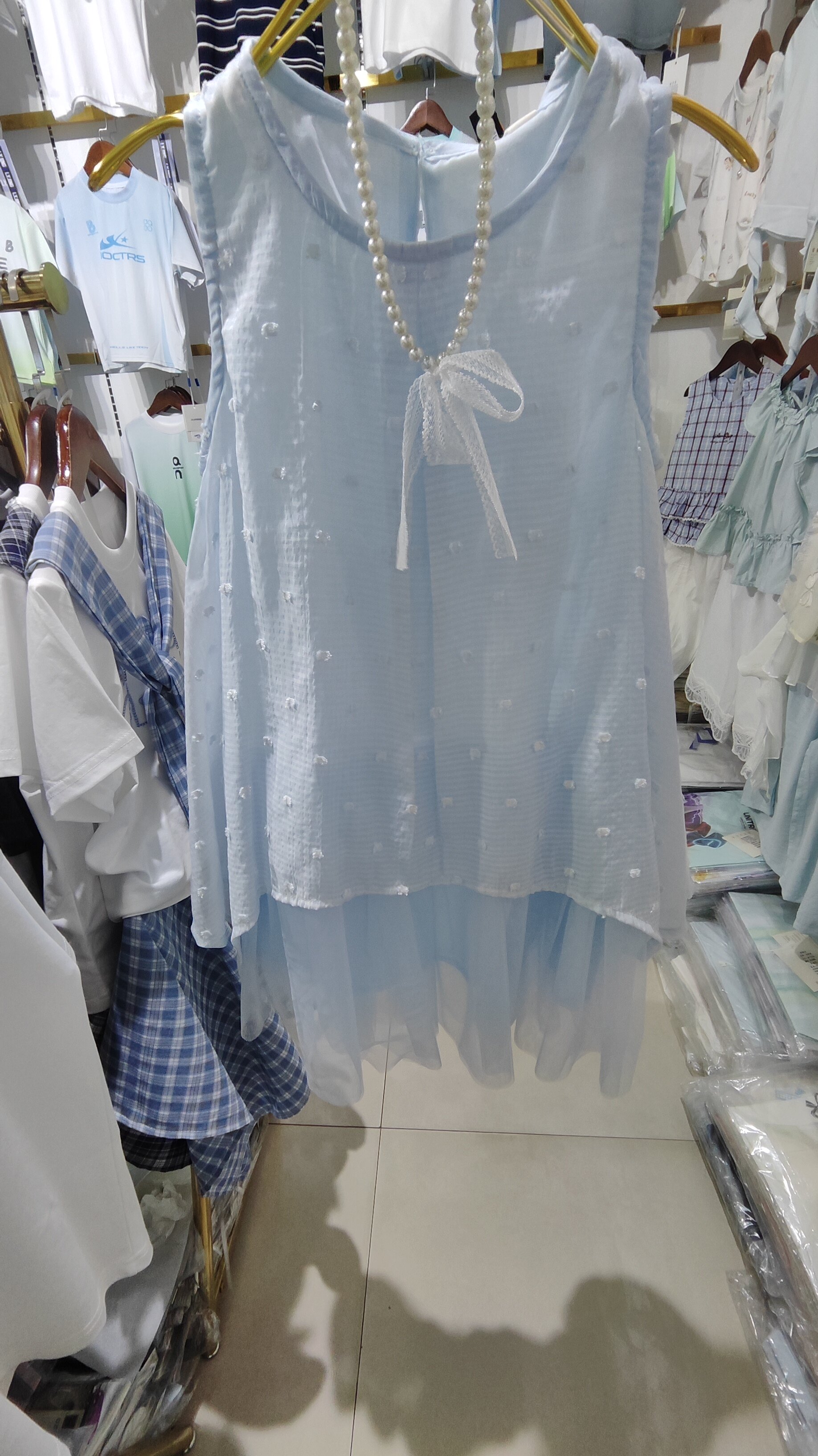 女童吊带背心连衣裙2026儿童洋气时髦无袖裙子中大童夏季八角裙棉