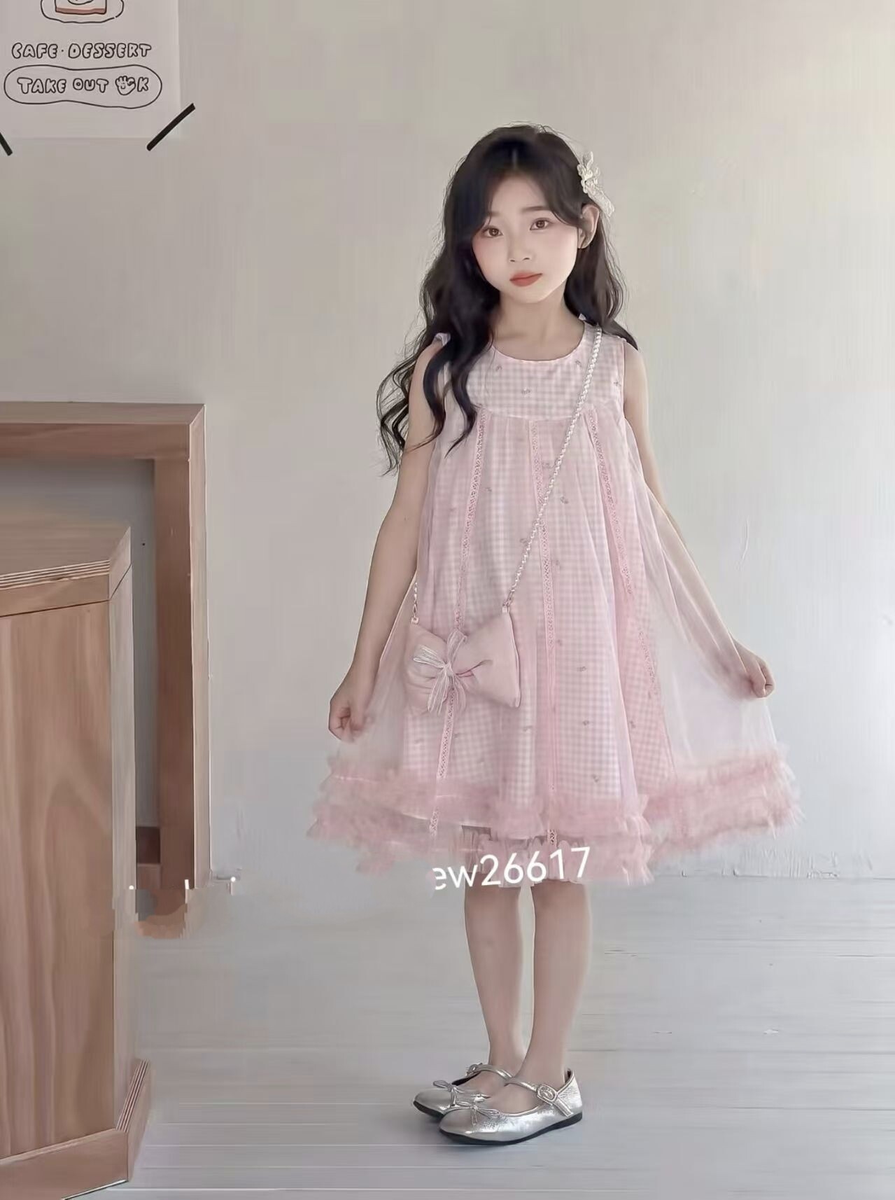女童连衣裙2026新款儿童洋气时髦背心裙中大童夏季休闲打底衫裙子