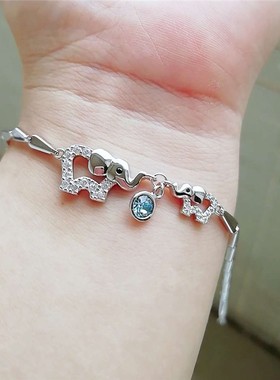生日礼物手链蓝色水晶