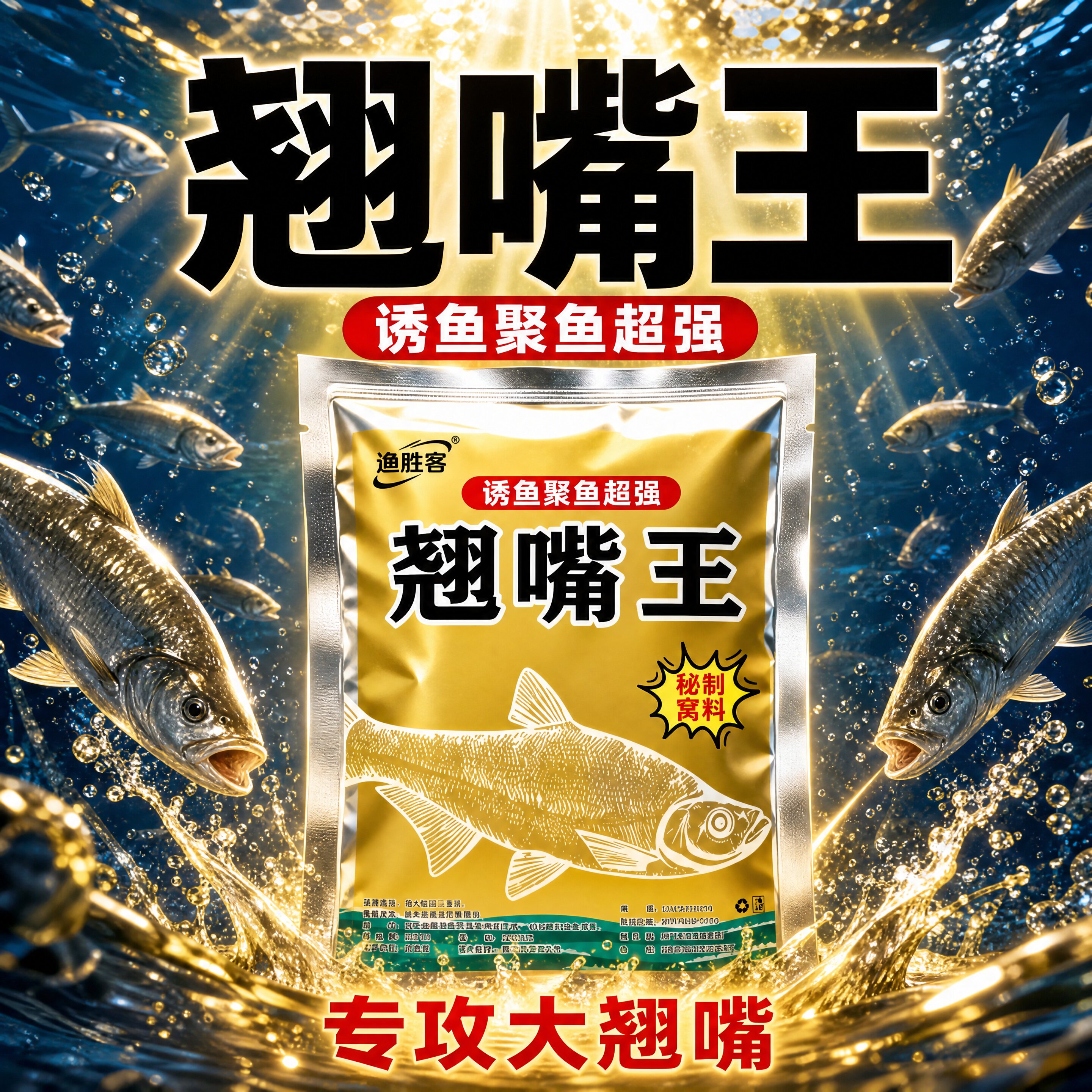 翘嘴王打窝料聚翘王窝料颗粒腥香味野河湖库黑坑草鱼青鱼鳊鱼鲤鱼