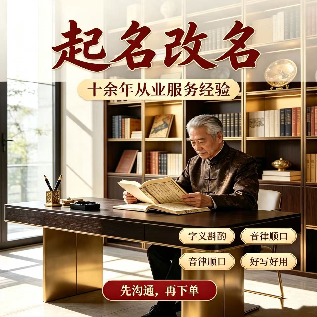 人工国学宝宝起名新生儿取名成人改名公司店铺起名一对一定制名字 - 实物图
