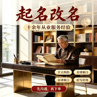 人工国学宝宝起名新生儿取名成人改名公司店铺起名一对一定制名字