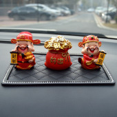 财神爷汽车摆件车载车上中控台创意个性 饰用品大全 可爱车内饰品装