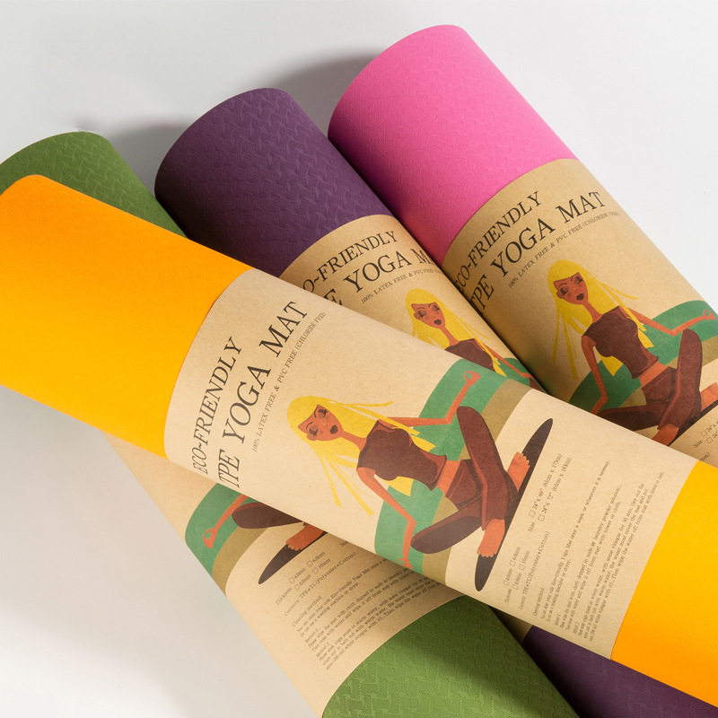 tpe防滑环保双色健身房瑜伽垫