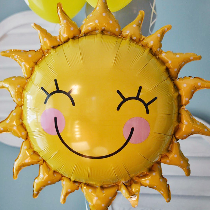 2021新款热销深圳太阳花生日铝箔气球幼儿园布置太阳
