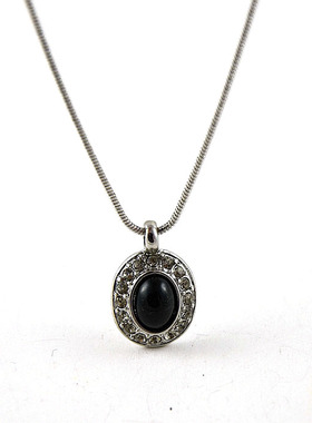 欧美风饰品百搭水晶短款项链