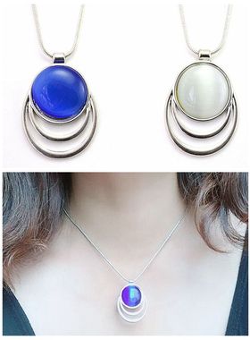 欧美全新猫眼石短款项链