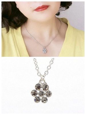 欧美风饰品百搭灰色水晶项链