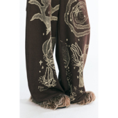 1997邮政局 串珠抽绳直筒宽松休闲卫裤 药九玖柒 野火图腾