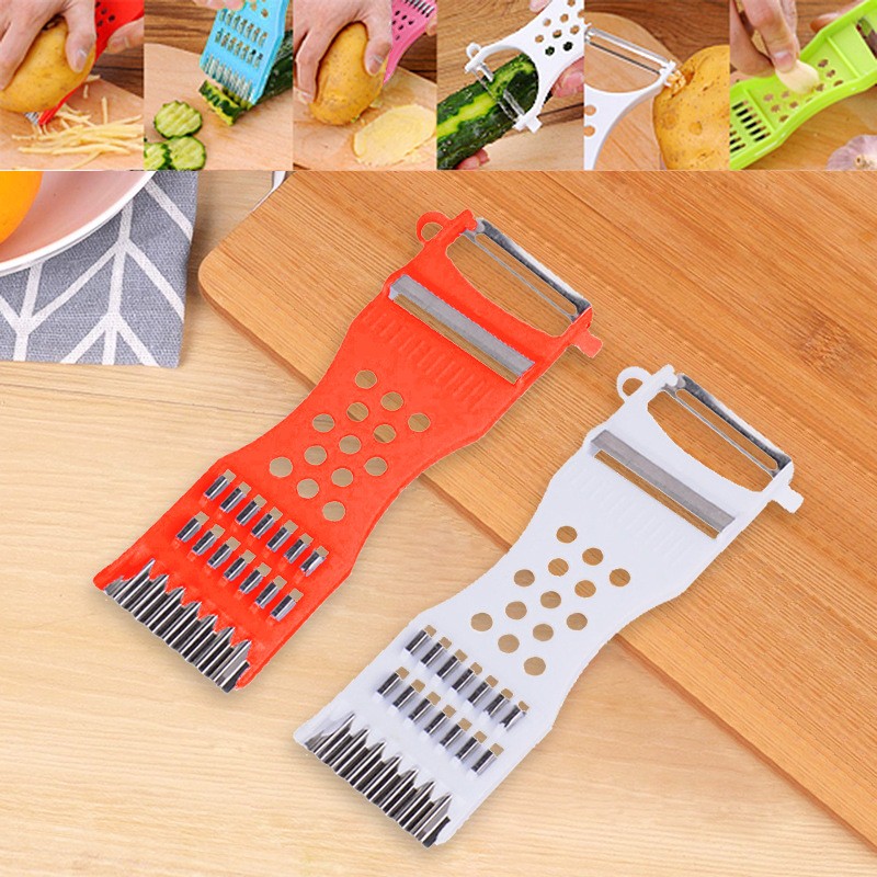 10个 塑料削皮刀多功能切菜器刨刀切丝器削皮花刀厨房削皮小帮手