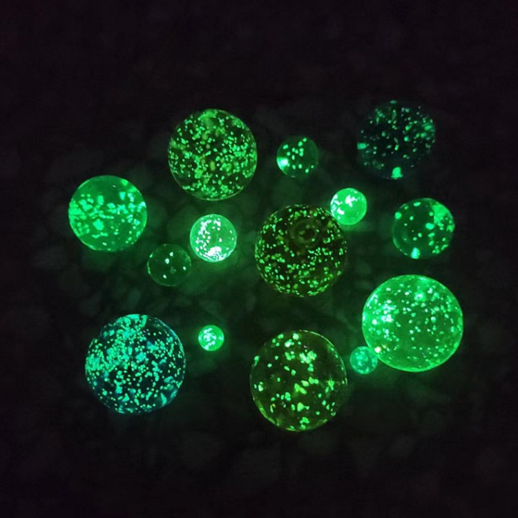 夜光鱼缸造景透明夜明珠