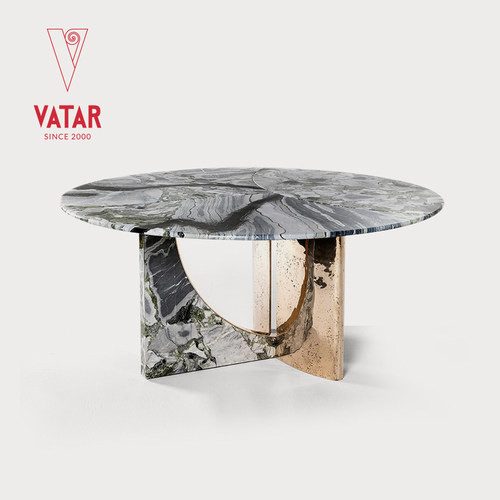 vatar意式极简冷翡翠奢石餐桌