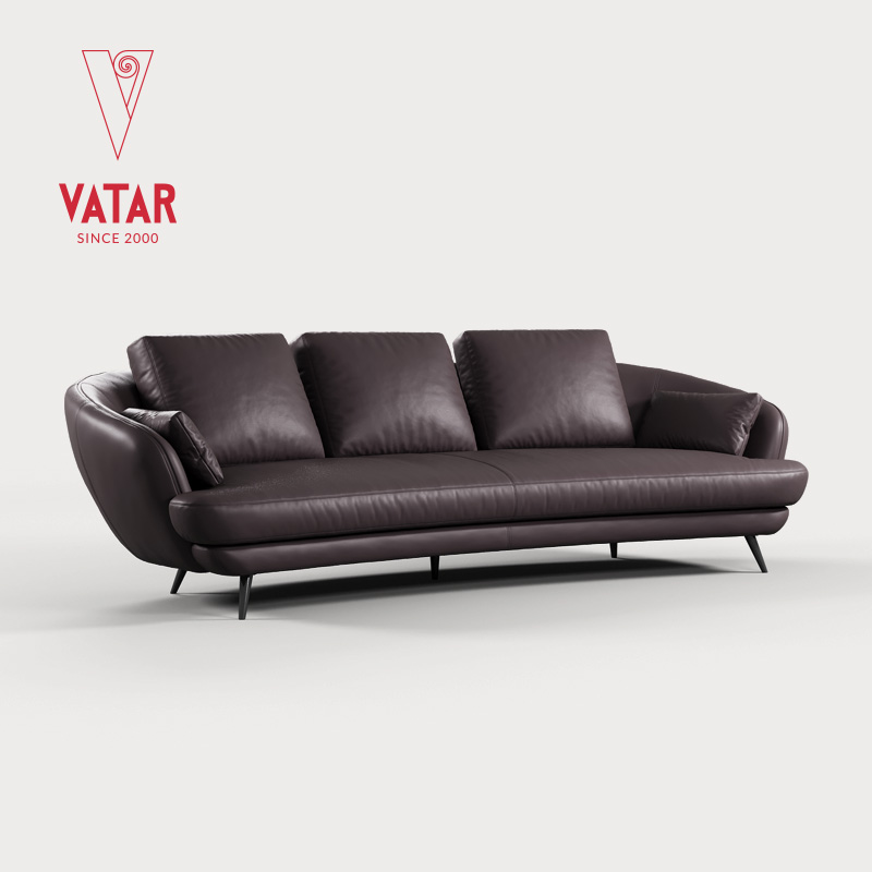 大平层高端全青真皮弧形沙发