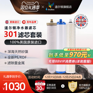 道尔顿DIP301滤芯套装 天然陶瓷滤芯M12滤芯KDF滤芯PF滤芯7级精滤