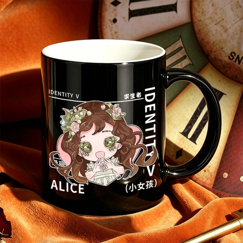 第五周边人格小女孩二次元动漫同人马克杯陶瓷吸管水杯咖啡杯子