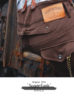 Sugarfunk 16OZ矿工工装裤直桶背带裤/美式复古/阿美咔叽/Vintage