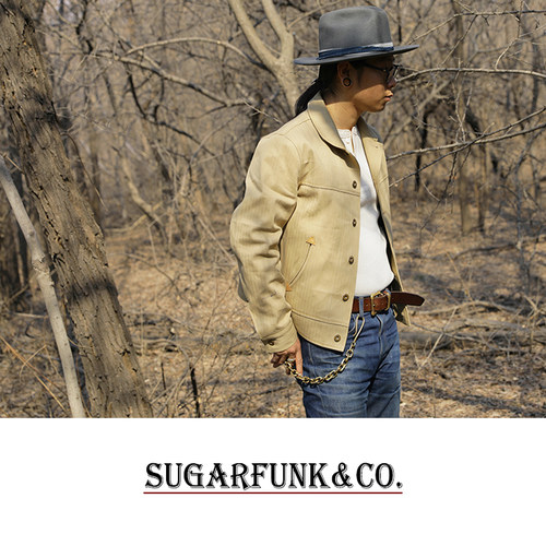 sugarfunk鱼骨西部牛仔夹克外套