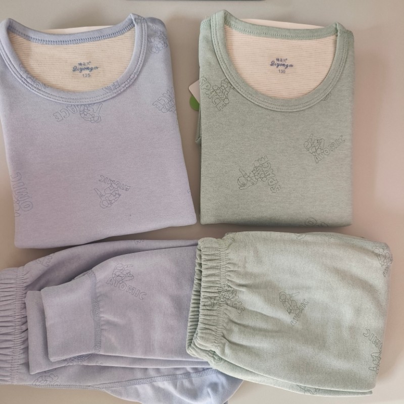 男女童秋冬发热德绒打底圆领内衣宝宝中大童加厚绒保暖秋衣裤套装