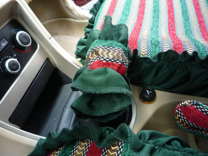 美式风格女士花边雪尼尔汽车档位套排挡套挡把套手动自动通用型