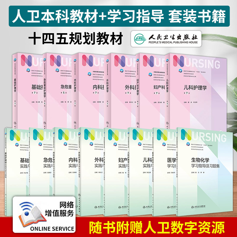 任选】基础护理学急危重症护理学第七7版配套教材教辅内外妇儿护理学第7七新版 人卫本科十四五护理教材配套护理教辅学习指导图片