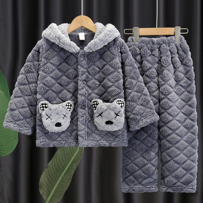 2022年秋冬季儿童法兰绒睡衣