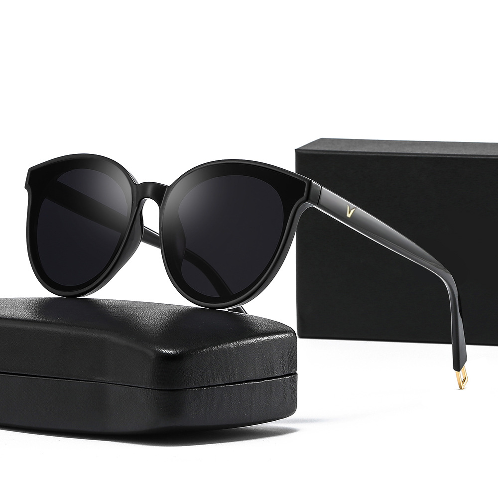 gm防紫外线太阳镜男女圆形偏光太阳眼镜小脸显瘦2023韩版v牌墨镜