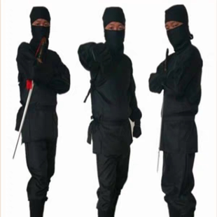 黑衣人服装蒙面人打手服古代血迹屠夫演出服刽子手服成人出租