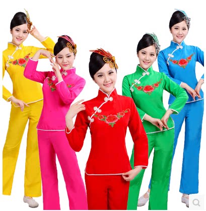 新款东北女成人秧歌服装腰鼓表演服民族风集会庙会演出广场舞服饰