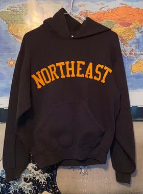 美式复古vintgae小众设计感情侣装潮篮球连帽卫衣男女款韩式潮牌