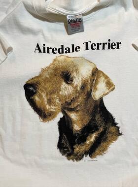 240克重磅直喷 特价清仓 万能梗Airedale Terrier宽松大码短袖T恤