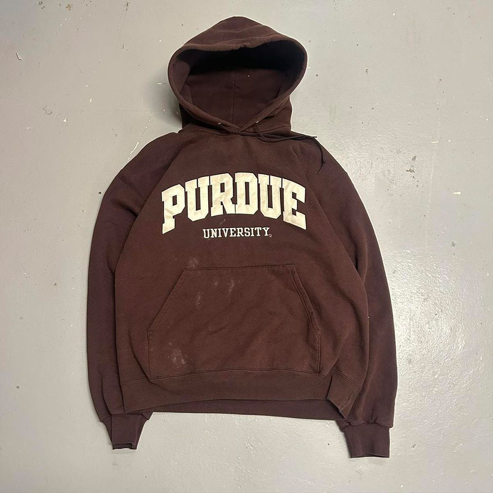 Autismss宝藏屋 普渡大学极简风情侣卫衣高级感字母宽松连帽衫