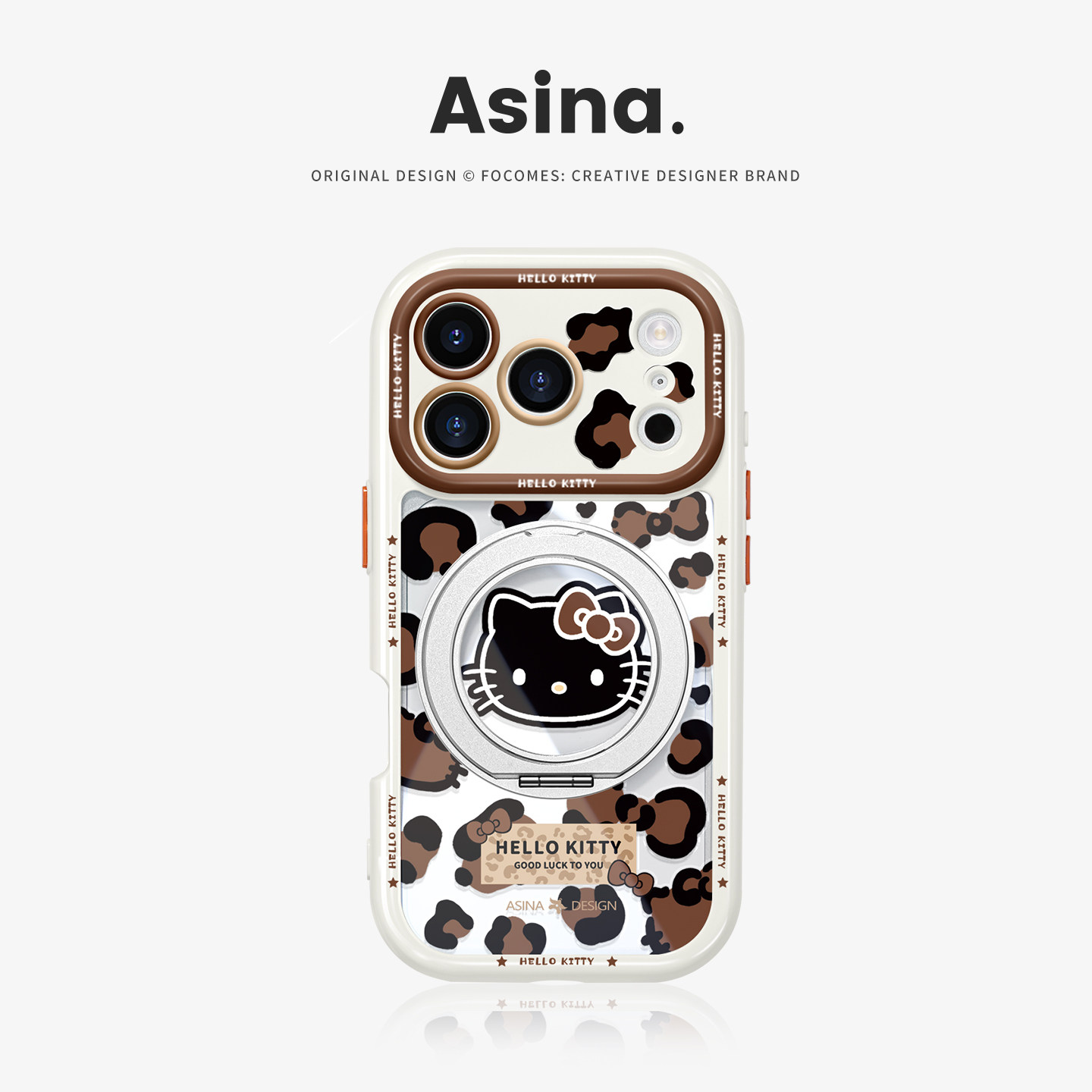 美拉德猫咪适用iphone17手机壳卡通17Promax新款磁吸16Pro防摔15pm高级14带旋转支架秋冬复古挂绳保护套Co4女