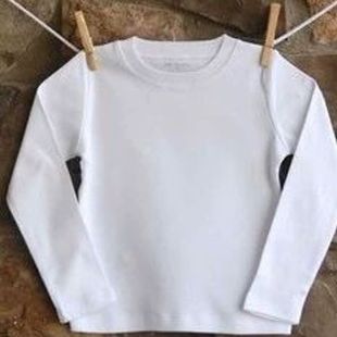 童装新款黑色儿童宝白色纯棉圆领内衣打底衫女童 长袖 秋冬 百搭