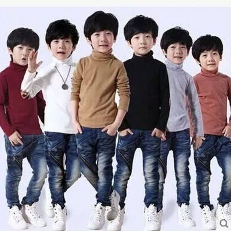 保暖休闲儿童高领打底衫纯棉男女童大童长袖韩版童装秋冬上衣t恤,童装/婴儿装/亲子装,T恤,淘宝优惠券,粉丝福利购,淘宝优惠卷