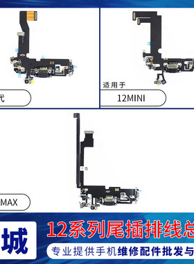 适用苹果12代尾插排线 12mini耳机送话器排线 12ProMAX充电尾插口