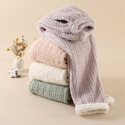 麦穗提花珊瑚绒冬季女士睡裤