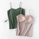 带胸垫吊带背心女内搭外穿纯棉美背文胸一体内衣打底上衣夏防走光