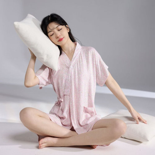 女士日系和服式人棉家居服套装